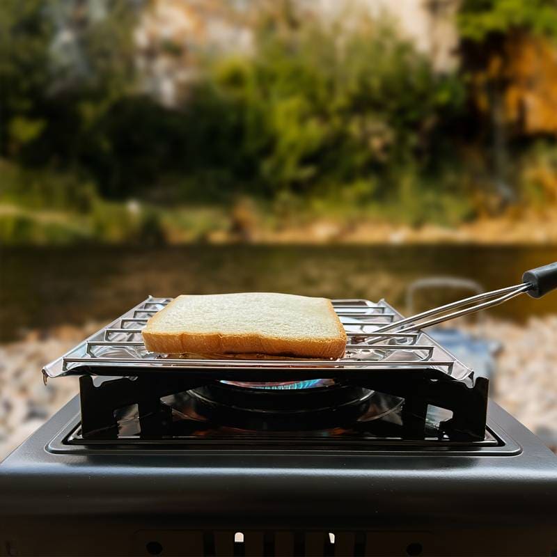 Foldable Grill Basket, Stove Top Toaster Rack, Stainless Steel Grilling Pan, Square Heat Resistant Tray, Flat Griddle Plate Tray, Camping Cookware, Kitchen Stove Top Toaster Foldable Grill Basket, Stove Top Toaster Rack, Stainless Steel Grilling Pan, Square Heat Resistant Tray, Flat Griddle Plate Tray, Camping Cookware, Kitchen Stove Top Toaster